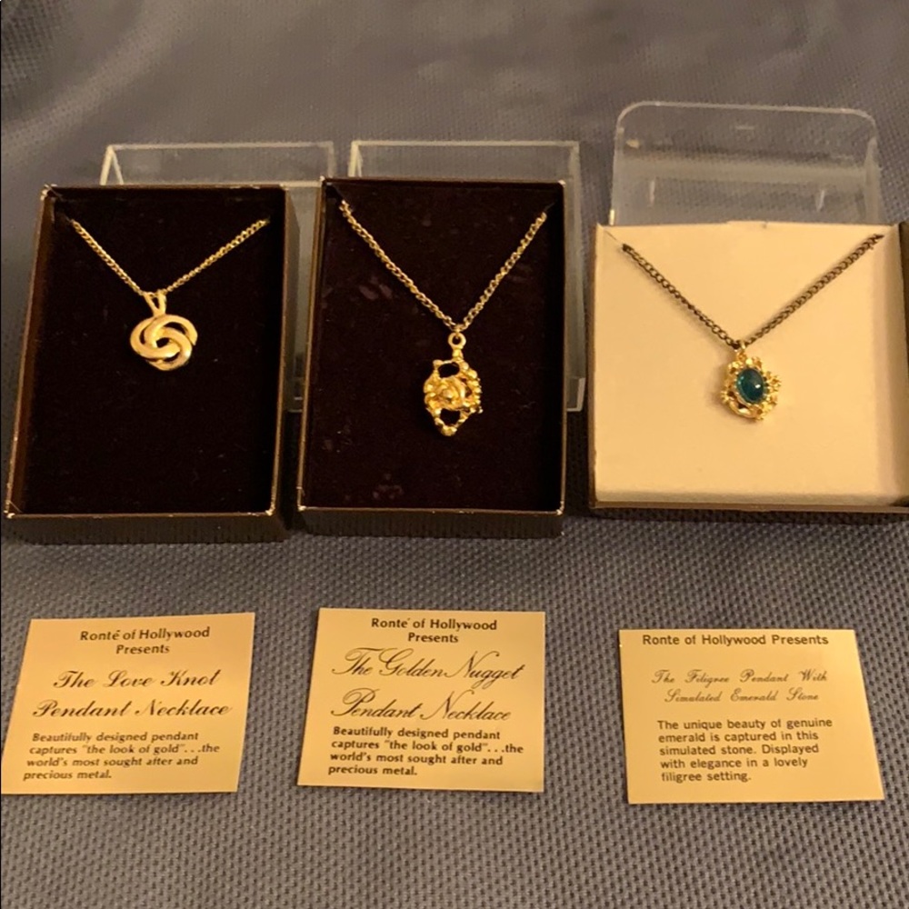 3 Vintage Ronte of Hollywood Necklaces